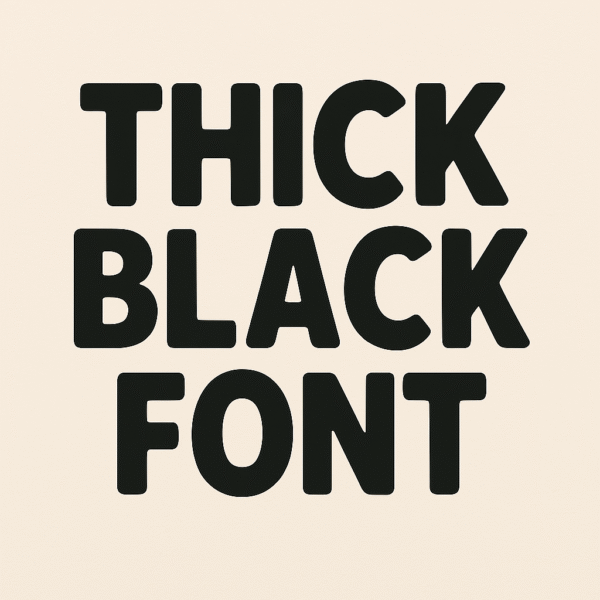 Thick Black Font